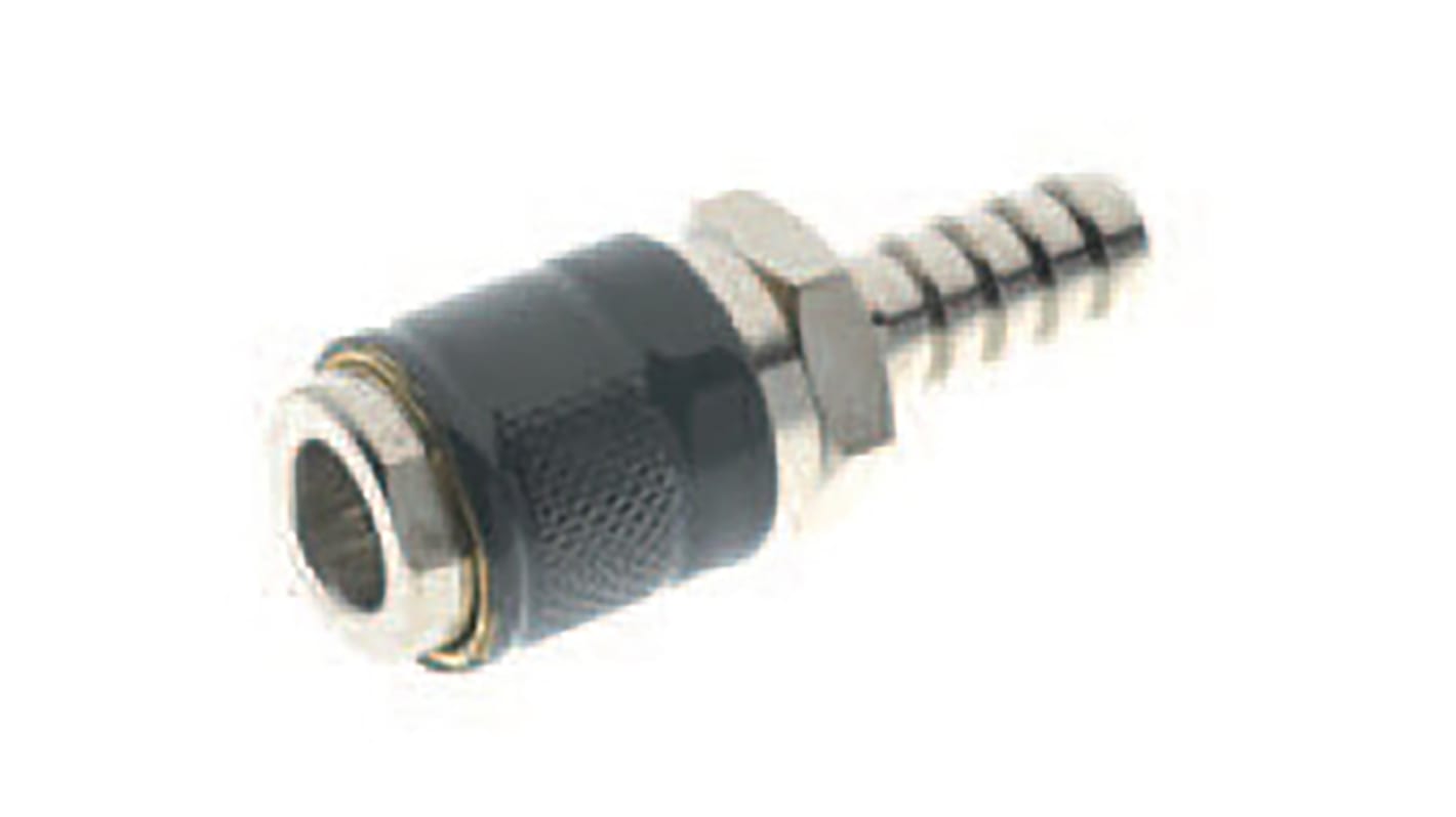 RS PRO Nickel Plated Brass Male Quick Air Coupling, 8mm Hose Barb