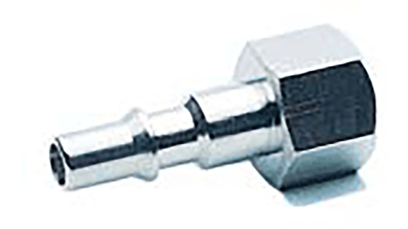 RS PRO Nickel Plated Brass Male Coupler Nipple, G 3/8 Female 3/8in Threaded