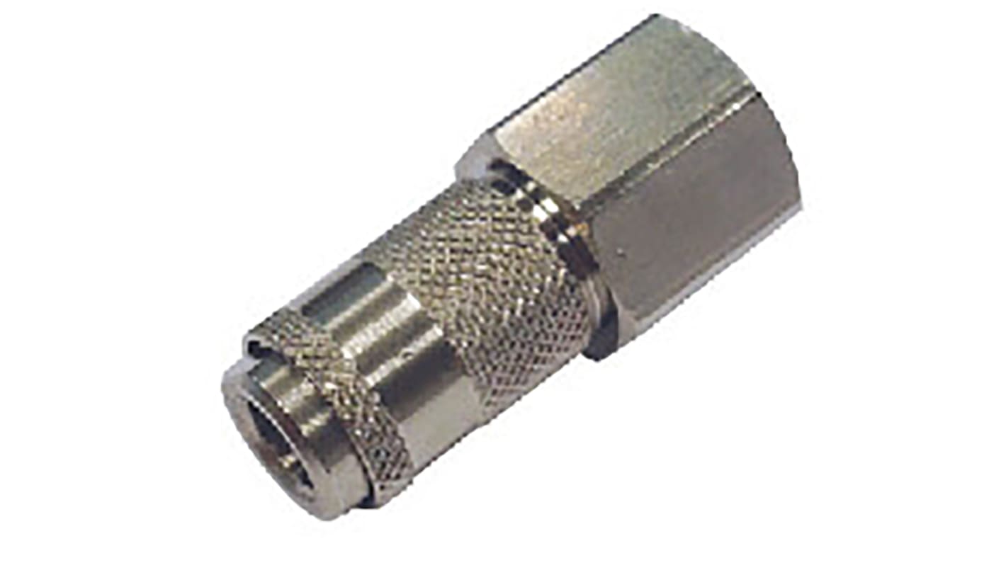RS PRO Nickel Plated Brass Female Quick Air Coupling, G 1/8 Female Threaded