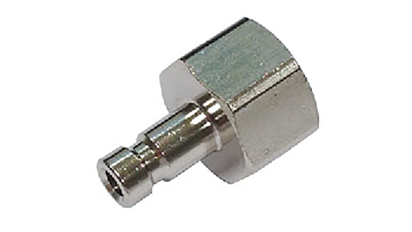 RS PRO Nickel Plated Brass Female Coupler Nipple, G 1/8 Female Threaded