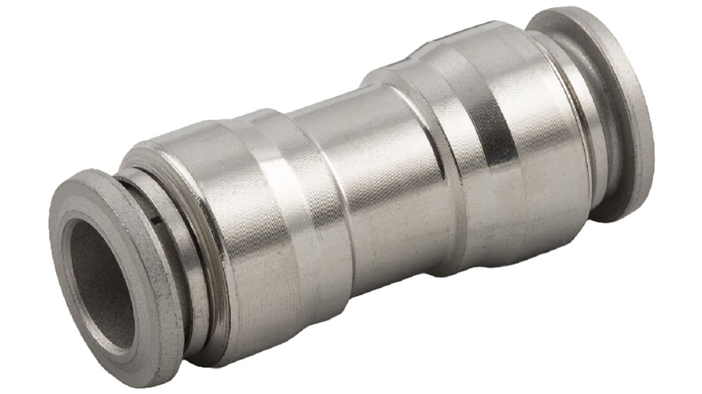 RS PRO Push-in Fitting, Push In 6 mm to Push In 6 mm, Tube-to-Tube Connection Style