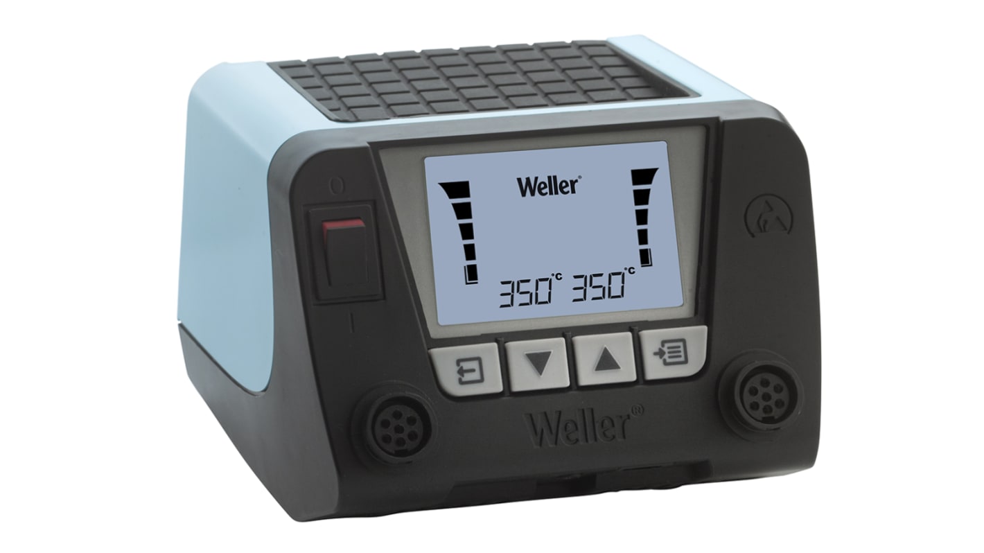 Weller 电源装置, 160W, 230V, 烙铁头450°C, ESD安全, 2输出, 用于焊接, WT 2M