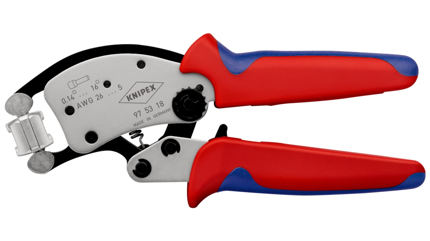 Knipex 圧着工具, ワイヤ寸法:28 → 6AWG, 圧着工具, Twistor Knipex 圧着工具, ワイヤ寸法:28 → 6AWG, 圧着工具, Twistor