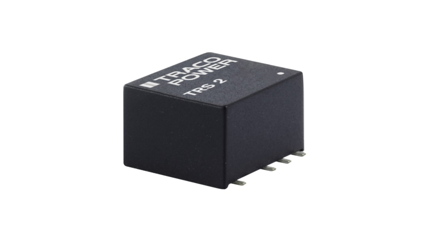 TRACOPOWER TRS 2 DC-DC Converter, 5V dc/ 400mA Output, 36 → 75 V dc Input, 2W, Surface Mount, +90°C Max Temp