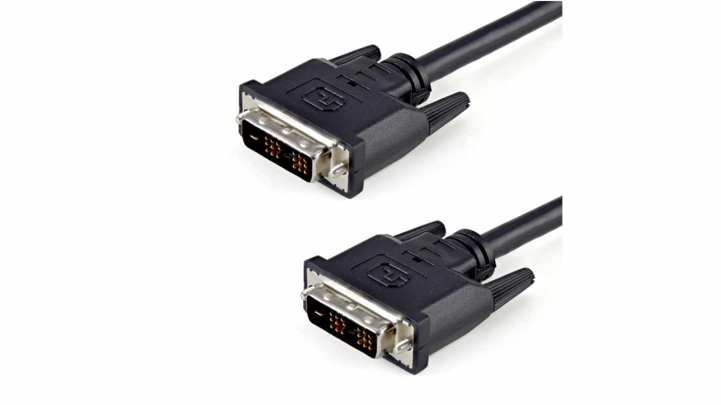 StarTech.com, Male DVI-D Single Link to Male DVI-D Single Link  Cable, 2mBlack sheathAluminium Foil, Braid shielding
