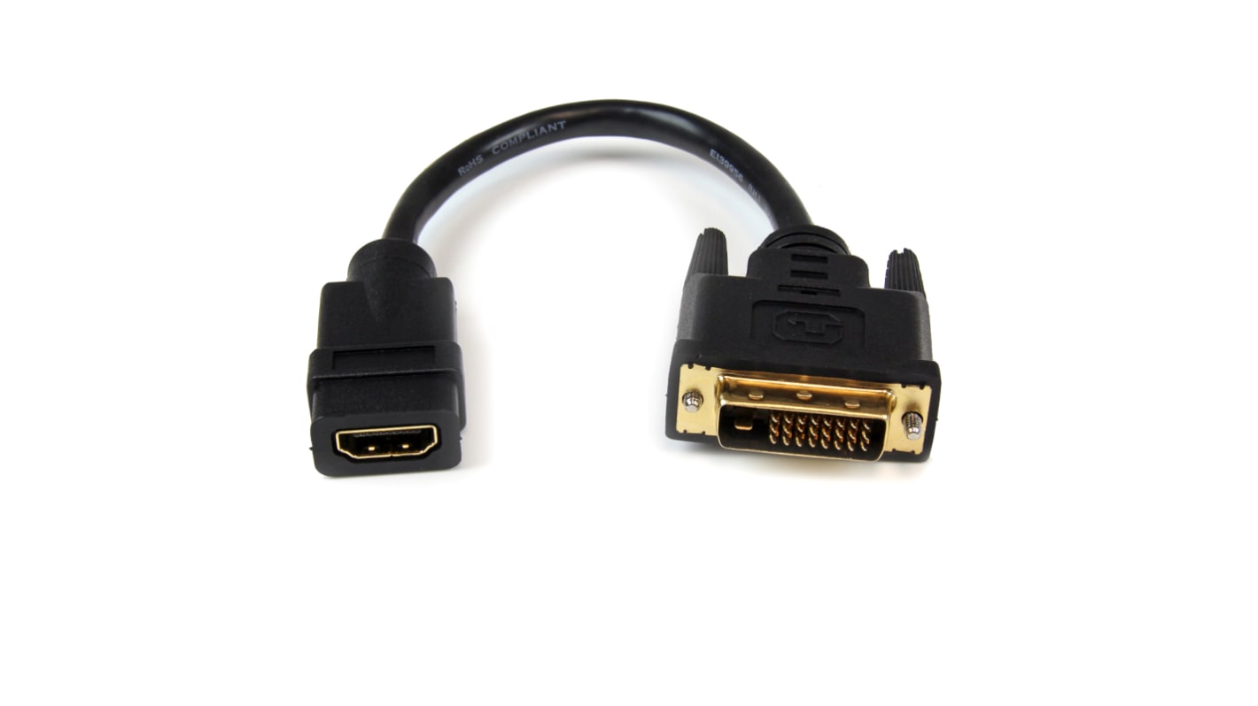 StarTech.com HDMI 1.4, 20cm Female HDMI to Male DVI-D Dual LinkHigh Speed 1920 x 1200