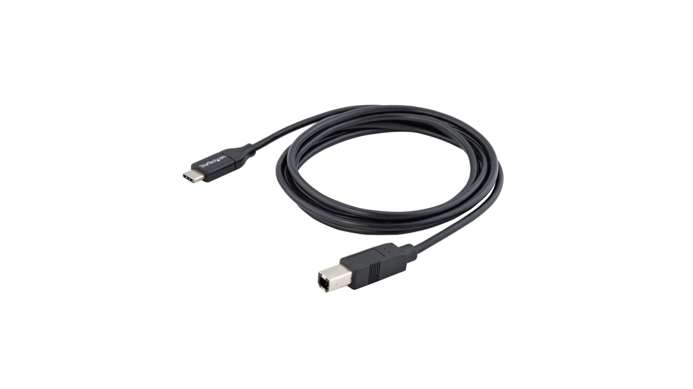 StarTech.com USB-kábel, USB C - USB B, Fekete, 2m