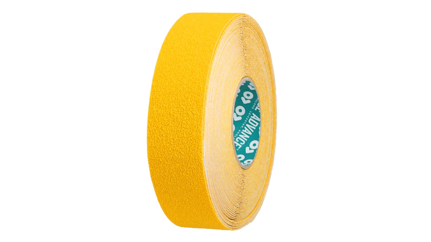 Advance Tapes Yellow PVC 18m Hazard Tape, 1mm Thickness