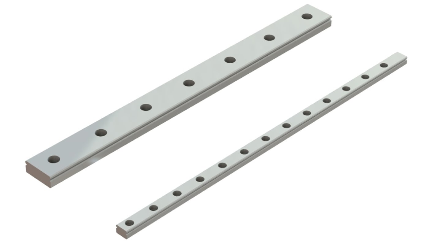 Carril de Acero inoxidable X65Cr13 RS PRO, dimensiones 1000mm x 15mm