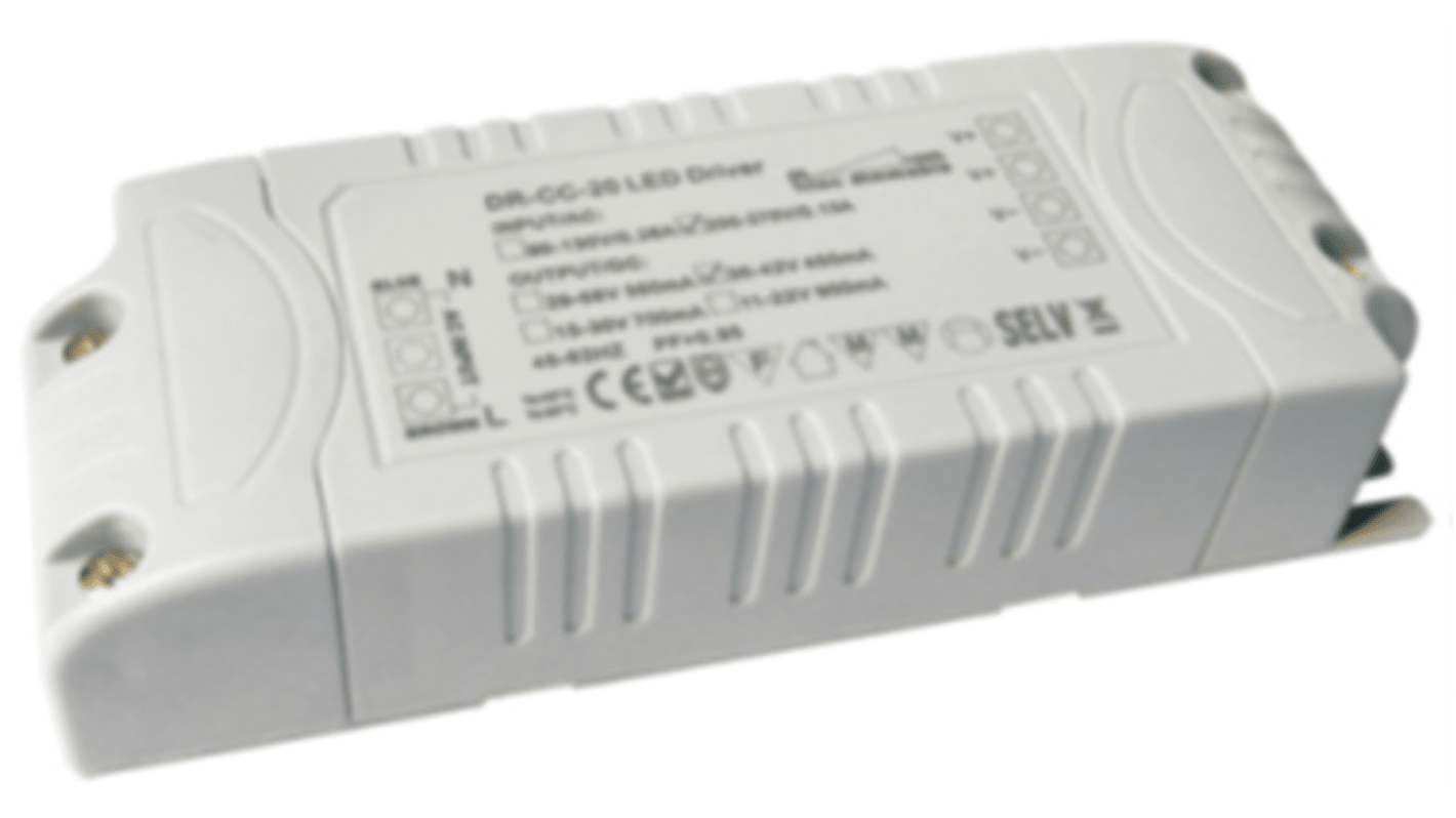 RS PRO LED Driver, 26 → 52V Output, 20W Output, 350mA Output, Constant Current
