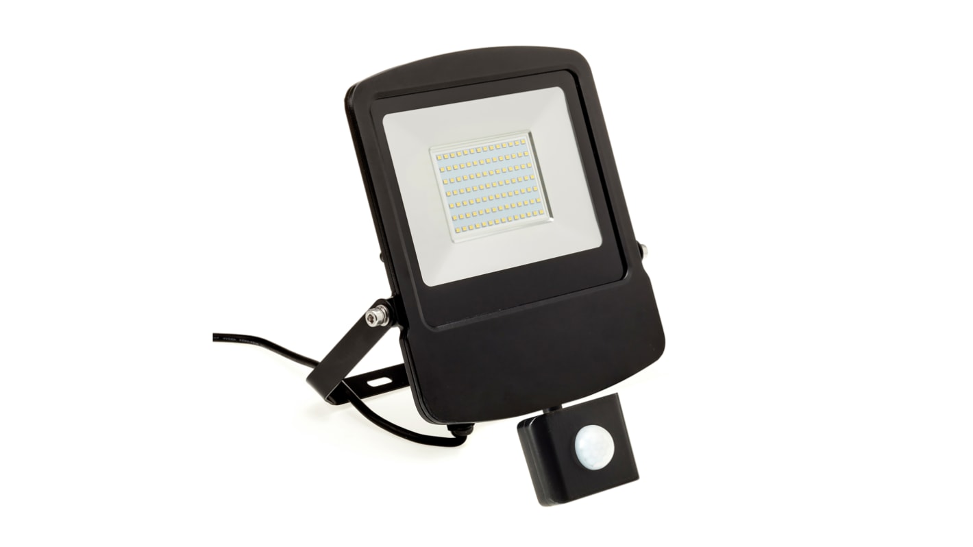 RS PRO, Security Floodlight, 100 W, 9000lm, IP65 PIR, 220 → 240 V ac