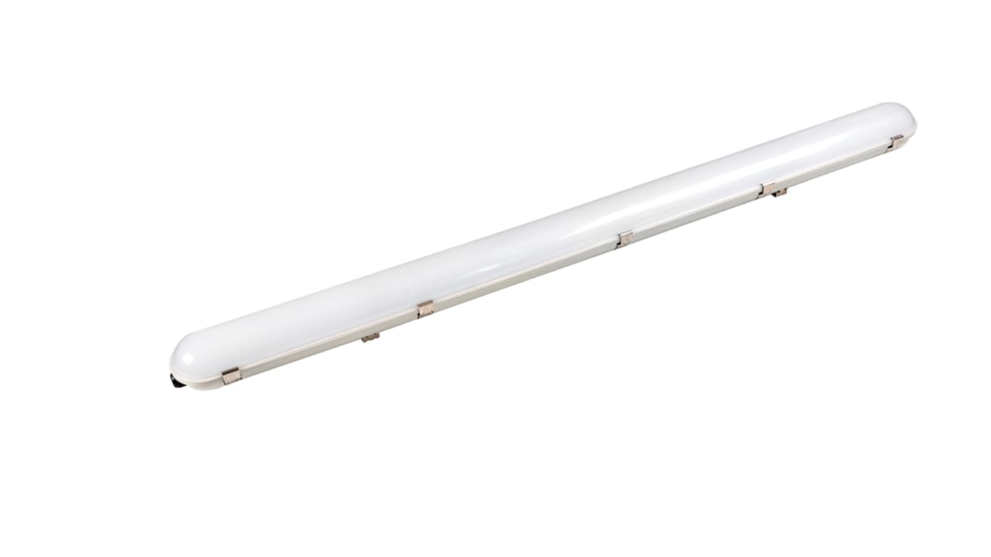 RS PRO 40 W LED Batten Light, 100 → 277 V ac Batten LED NCF, 1 Lamp, 1.2 m Long, IP65