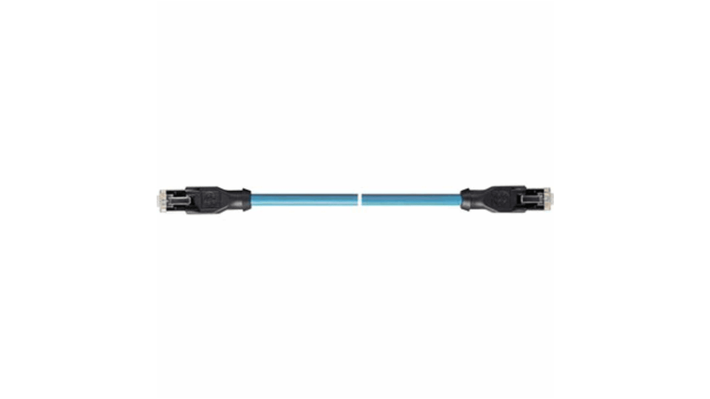 Lapp Cat5e Male RJ45 to Male RJ45 Ethernet Cable, SF/UTP, Blue PUR Sheath, 1m, Flame Retardant, Halogen Free