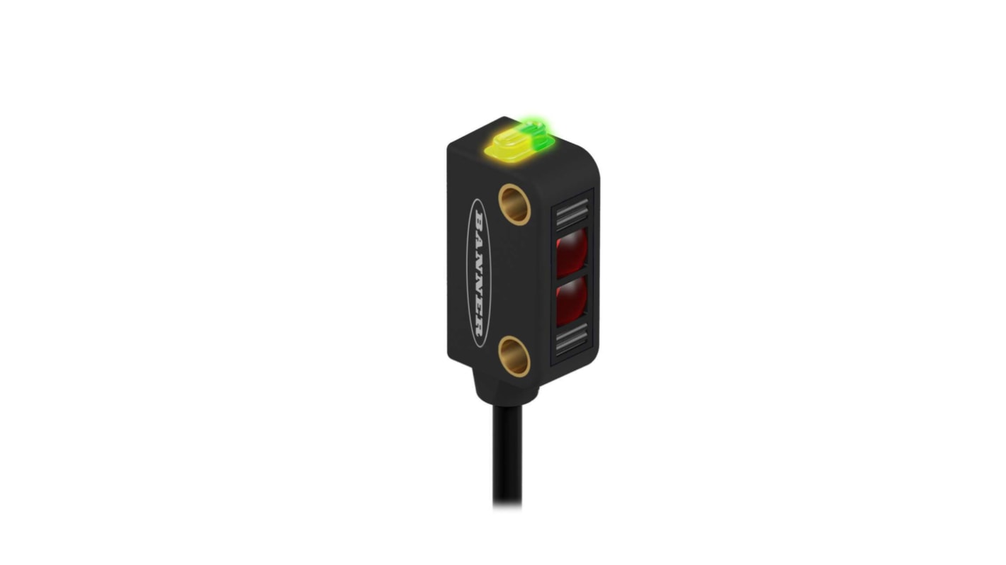 Rs-Online Sensore fotoelettrico Rettangolare Banner a diffusione rilevamento 15 mm uscita NPN/PNP