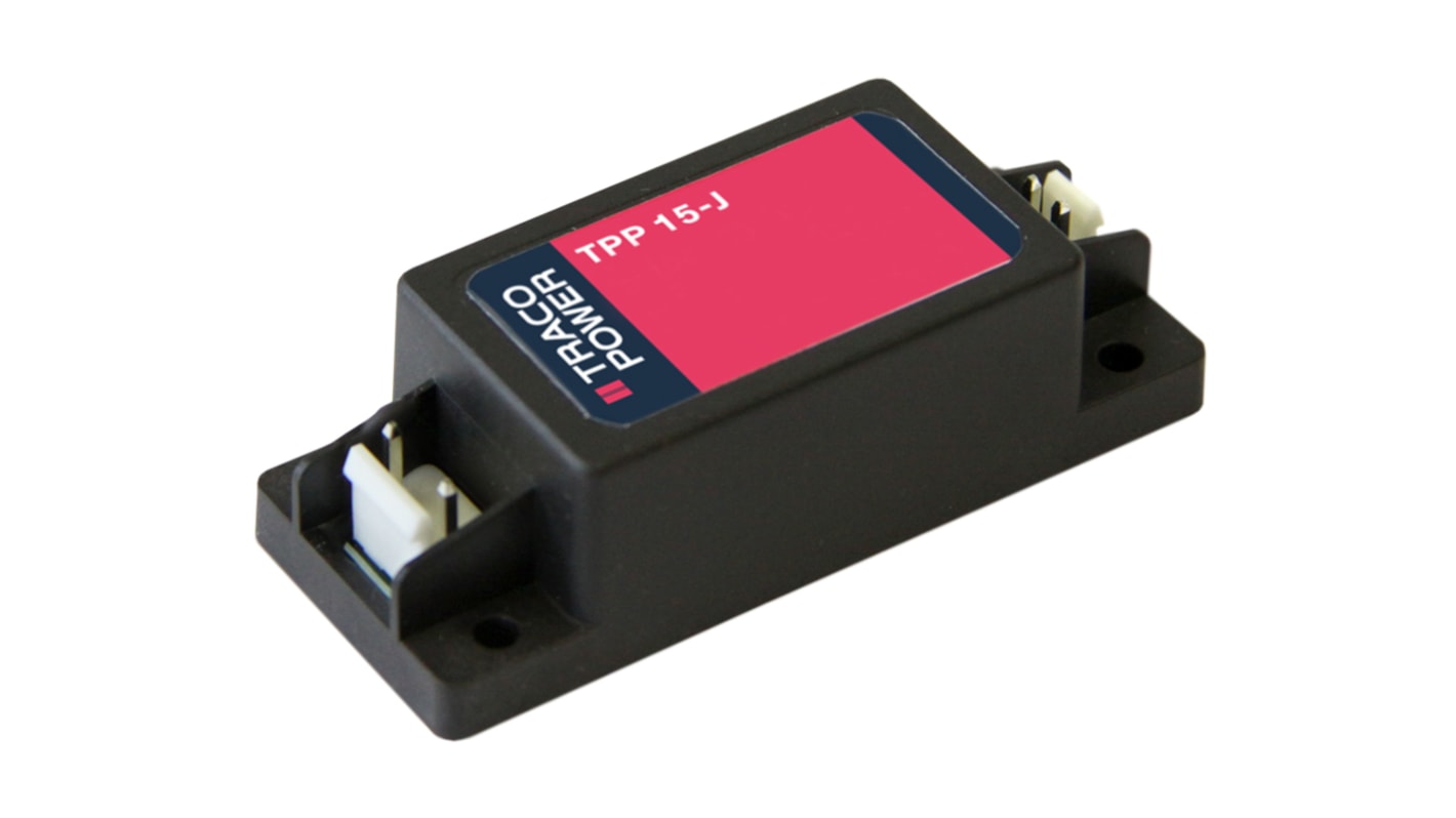 TRACOPOWER Switching Power Supply, TPP 15-124-J, 24V dc, 625mA, 15W, 1 Output, 120 → 370 V dc, 85 → 264 V