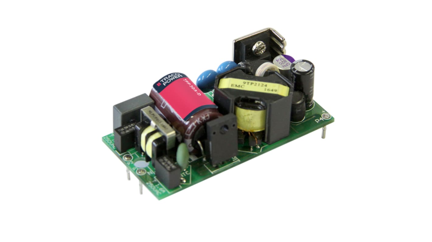 TRACOPOWER Switching Power Supply, TPP 30-103A-D, 3.3V dc, 6A, 20W, 1 Output, 120 → 370 V dc, 85 → 264 V