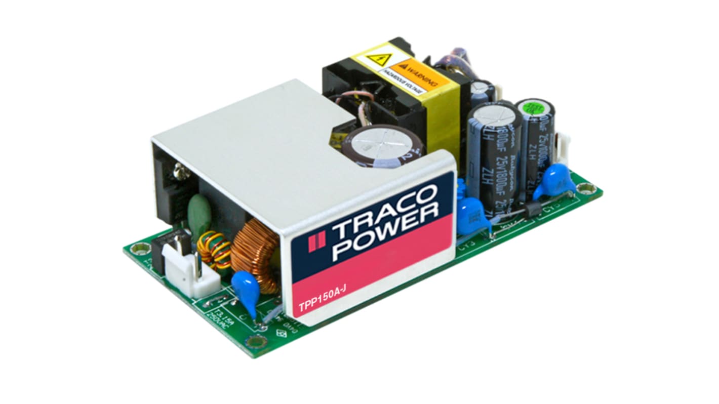 TRACOPOWER Switching Power Supply, TPP 150-115A-J, 15V dc, 150W, 1 Output, 120 → 370 V dc, 85 → 264 V ac