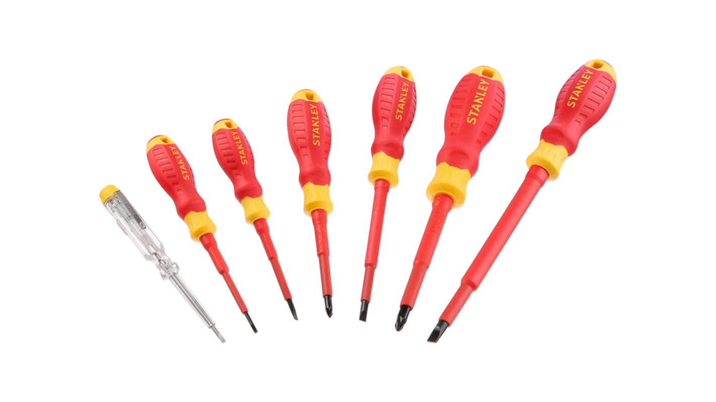 Stanley Pozidriv; Slotted Insulated Screwdriver Set, 7-Piece