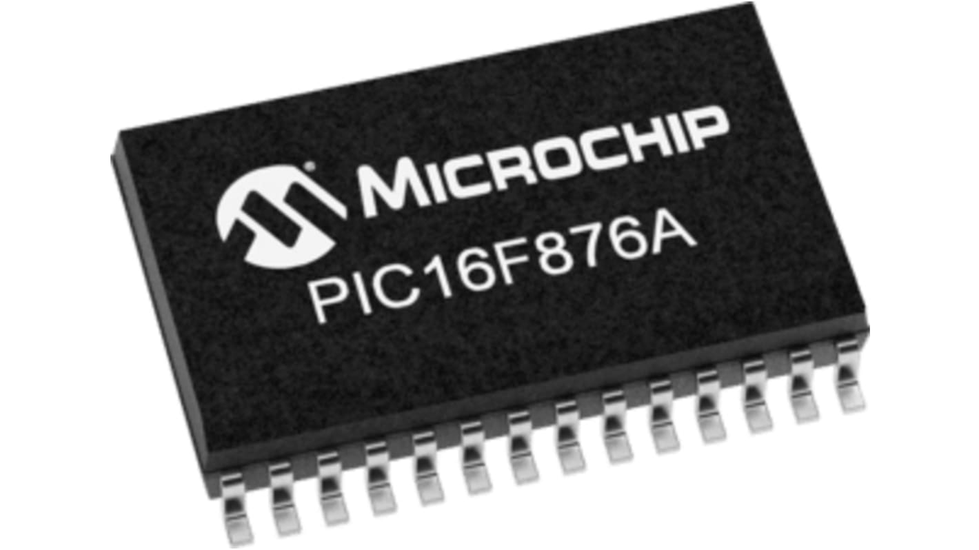 Microcontrolador Microchip PIC16LF876A-I/SO, núcleo PIC de 8bit, RAM 368 B, 20MHZ, SOIC de 28 pines