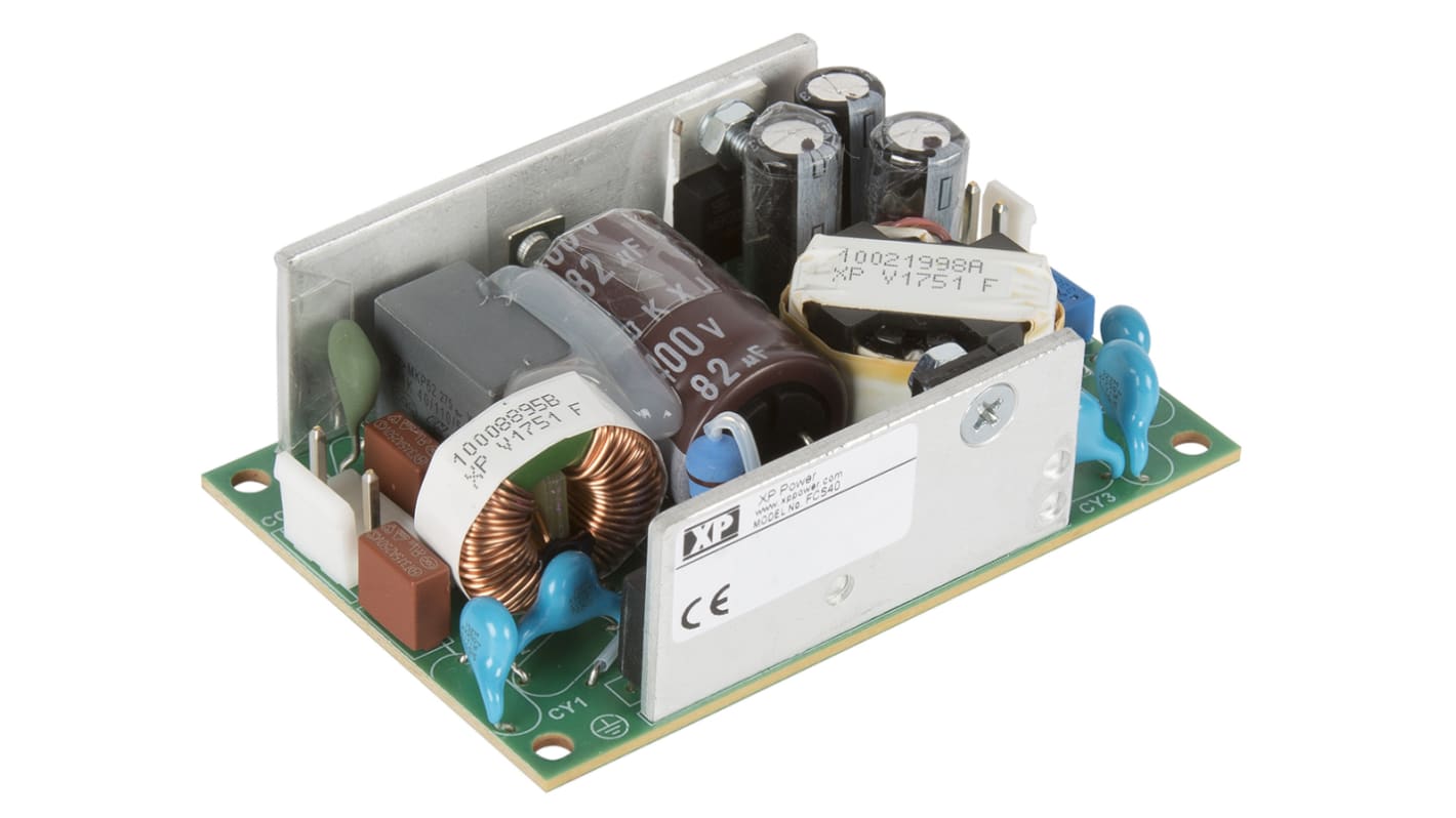 Alimentatore switching XP Power FCS40US18, 40W, ingresso 80 → 264V ca, uscita 18V cc, 2.23A