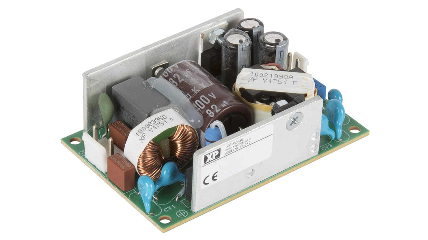 Alimentatore switching XP Power FCS40US24, 40W, ingresso 80 → 264V ca, uscita 24V cc, 1.67A