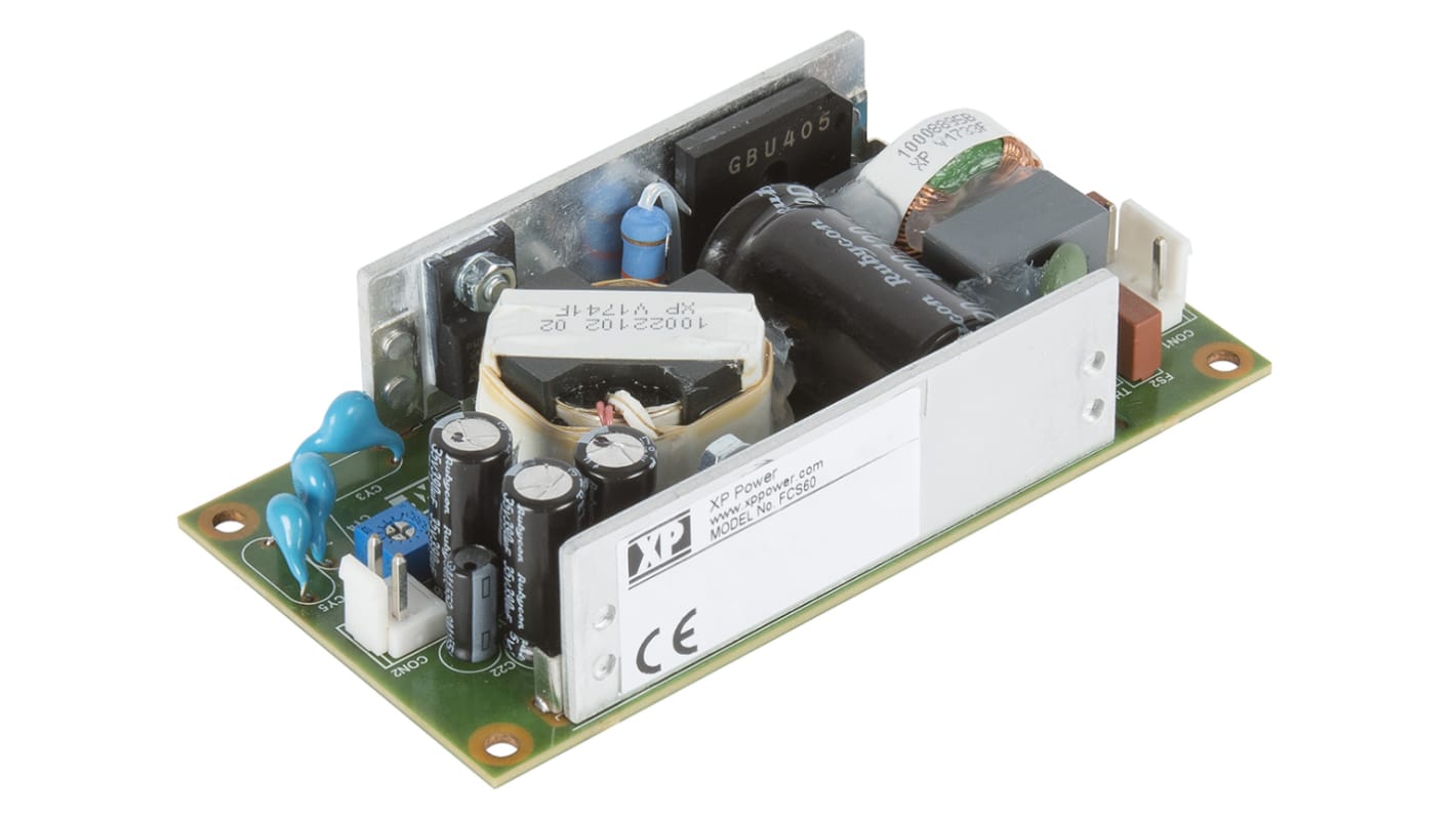 Alimentation à découpage, XP Power 60W, 1 sortie à 12V c.c. 5A