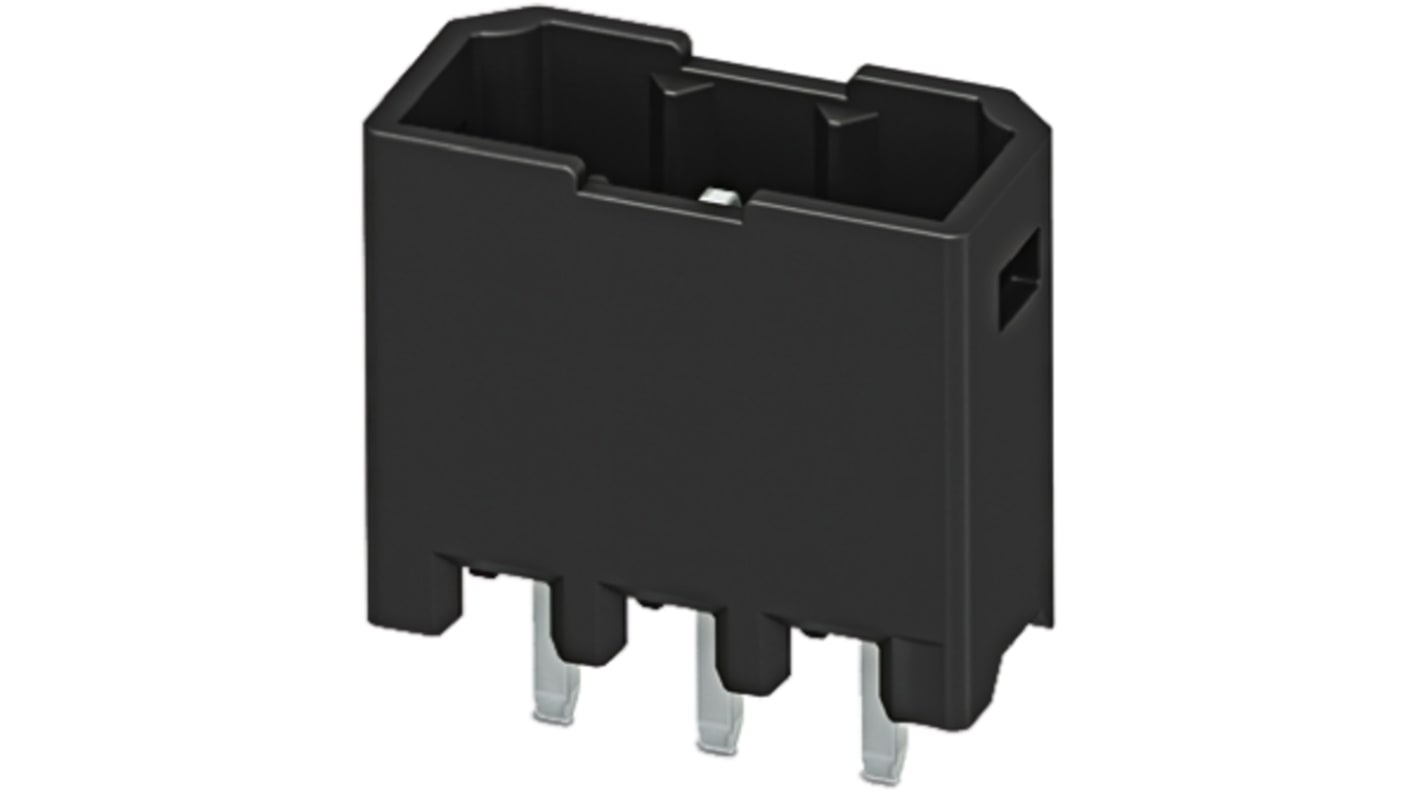 Phoenix Contact, 2.5mm Pitch, COMBICON PTSM, 3 Way, , Pluggable Terminal Block, Header, Through Hole, Solder