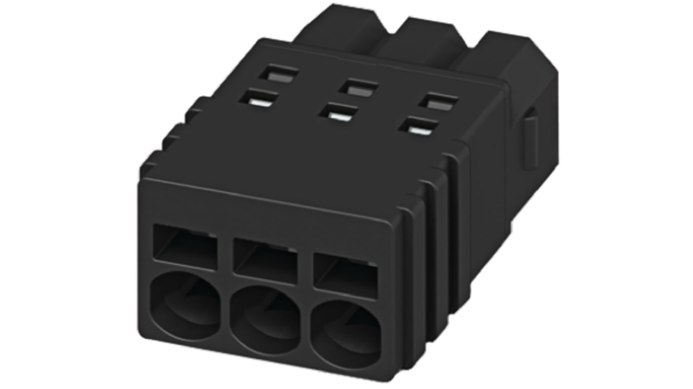 Phoenix Contact 2.5mm Pitch 3 Way Pluggable Terminal Block, Plug, Cable Mount, Spring Cage Termination