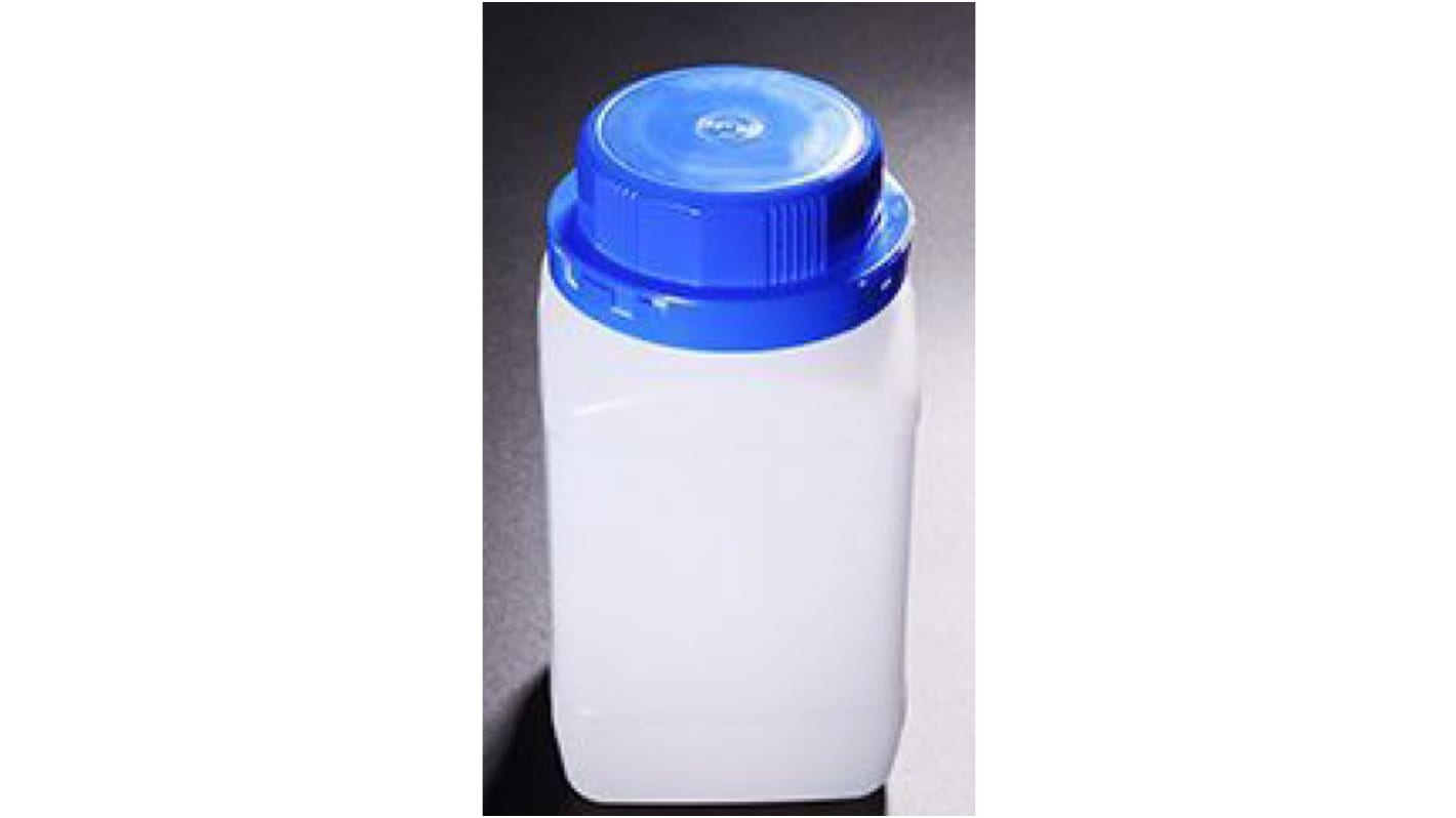 RS PRO HDPE Laborflasche 500ml, Ø 70mm Vorratsflasche Weithalsig 7 Dia. x 15.5cm