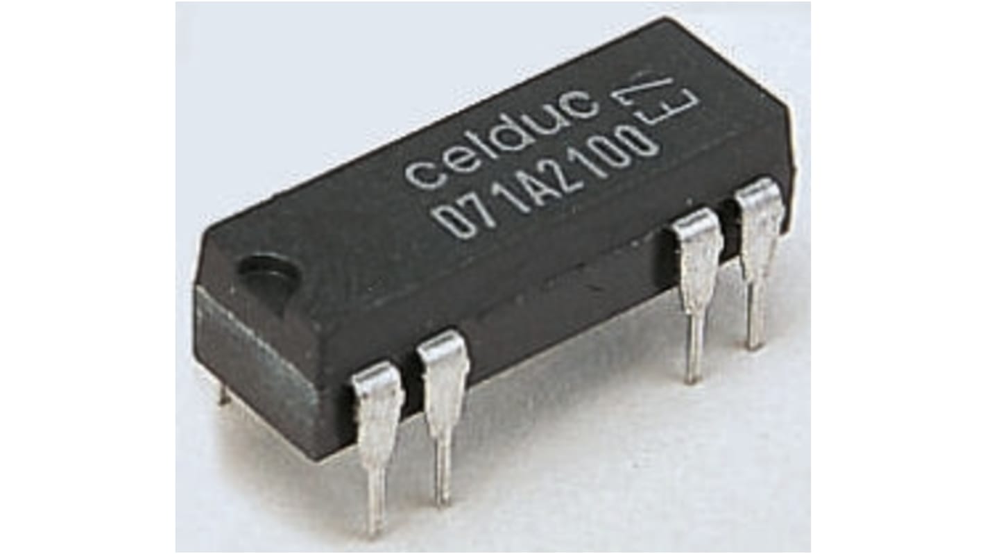 Celduc PCB Mount Reed Relay, 12V dc Coil, SPST, 100V dc Max, 530Ω