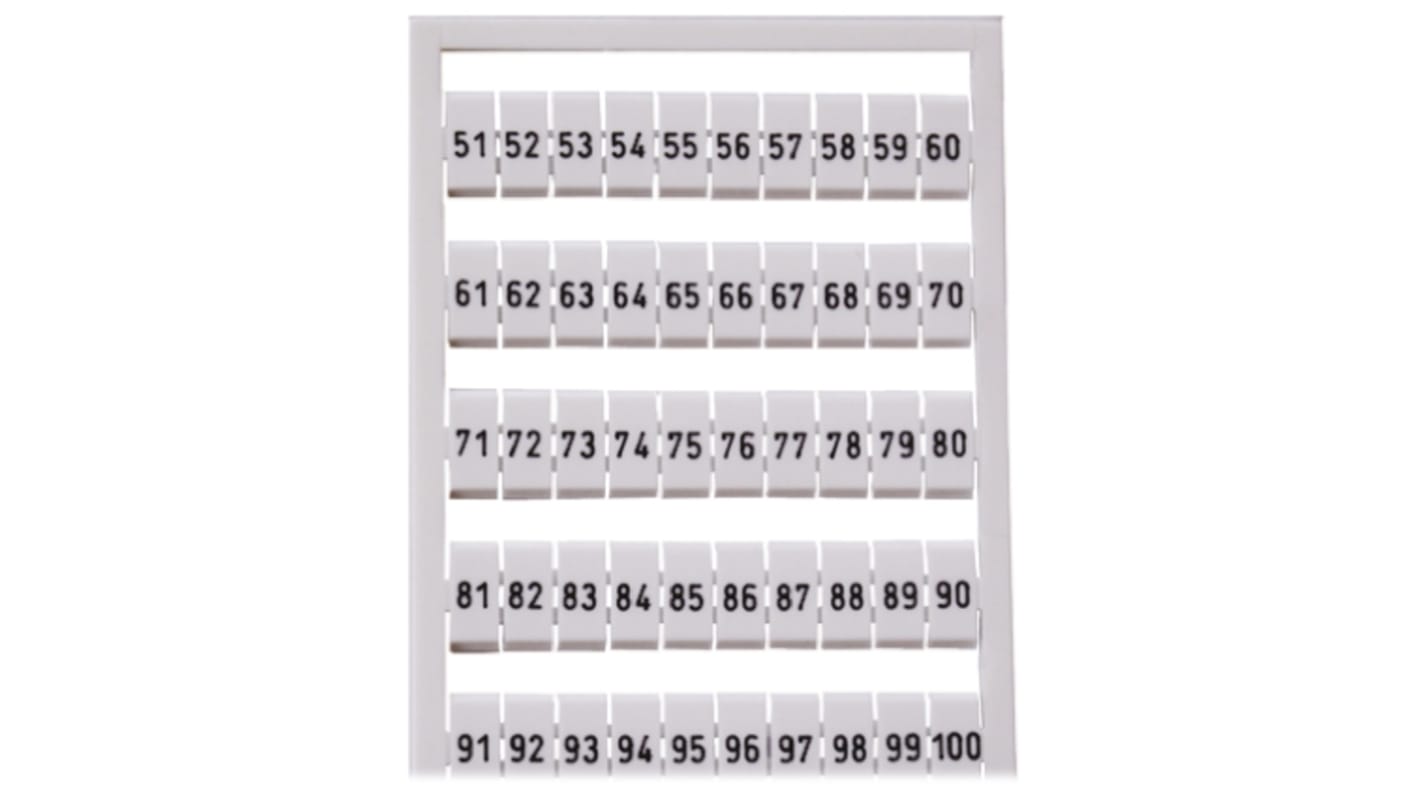 WAGO, 209 Marker Strip for use with  for use with Terminal Blocks