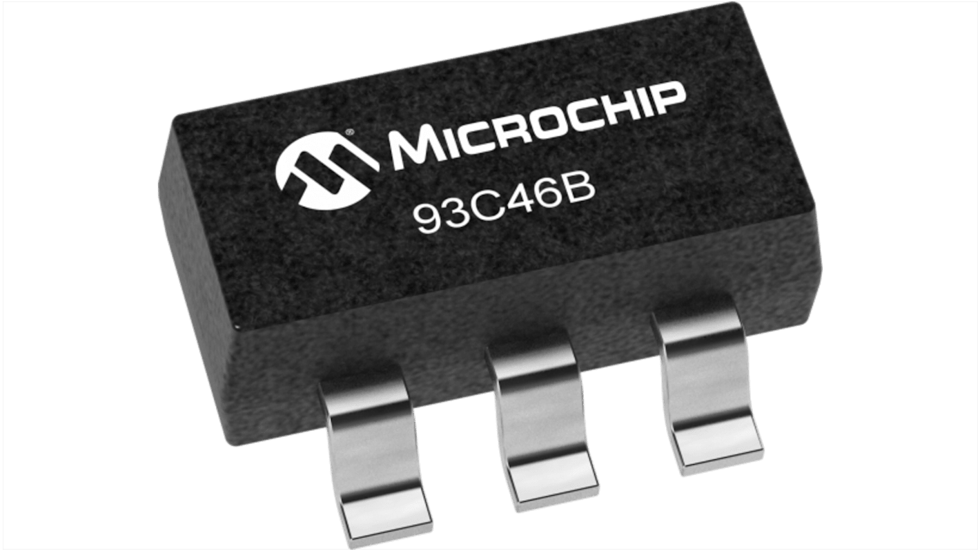 Microchip 93C46BT-I/OT, 1kB EEPROM Memory, 250ns 6-Pin SOT-23 Serial-Microwire