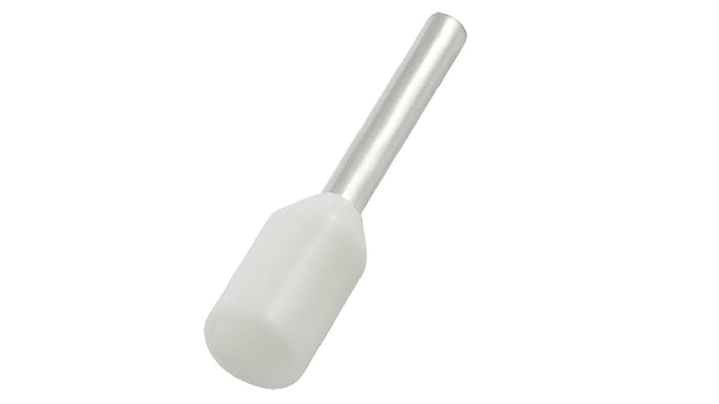 Puntera hueca de crimpado RS PRO, Aislado, Pin de 10mm, Blanco 20AWG 20mm² 20AWG 0.5mm²