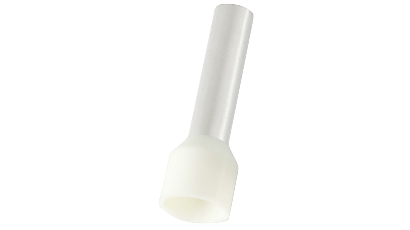 RS PRO Insulated Crimp Bootlace Ferrule, 18mm Pin Length, 4.5mm Pin Diameter, 10mm² Wire Size, Ivory