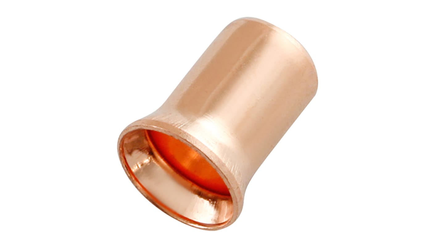 RS PRO Crimp Bootlace Ferrule, 9.5mm Pin Length, 7.5mm Pin Diameter, 10mm² Wire Size