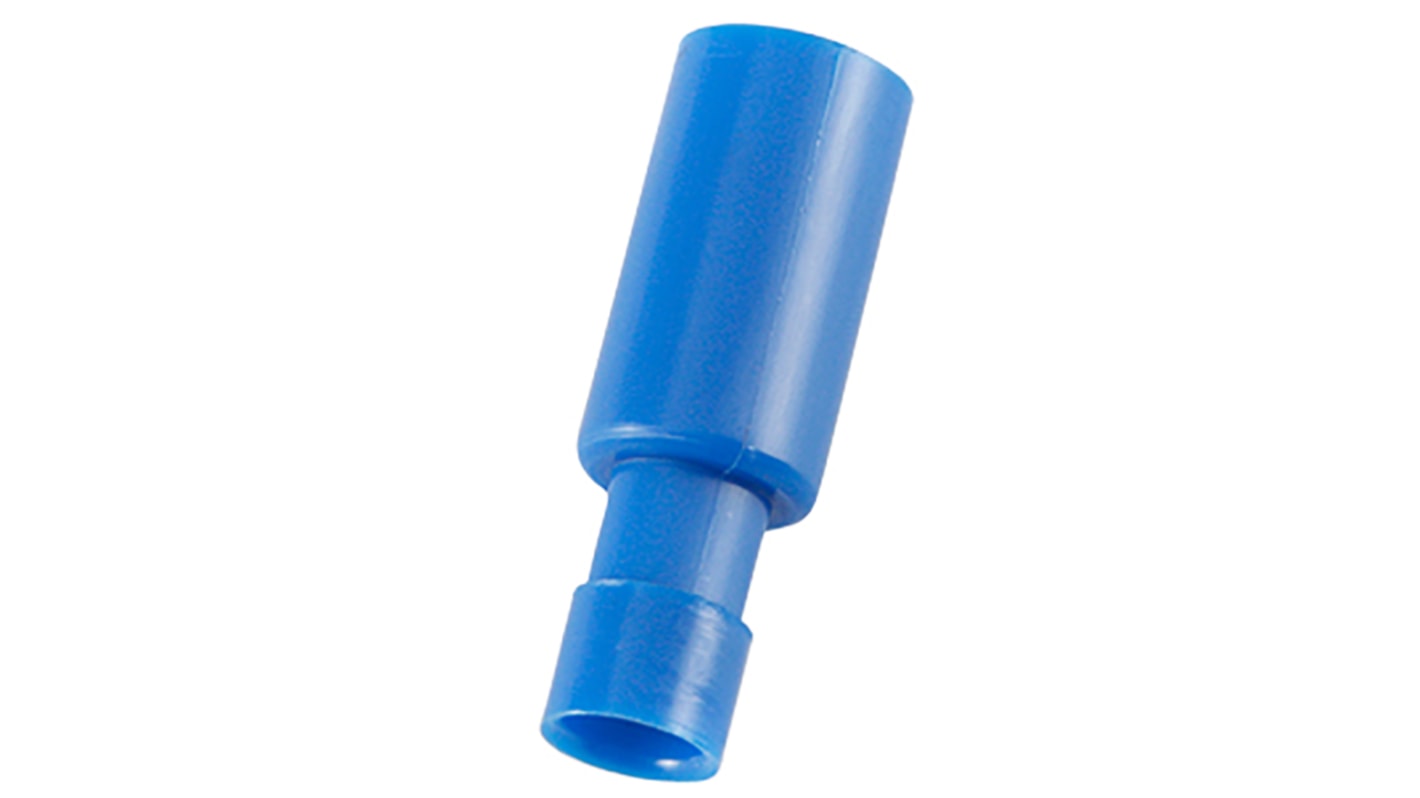 RS PRO Blue Insulated Female Spade Connector, Double Crimp, 4.9mm Tab Size, 1.5mm² to 2.5mm²