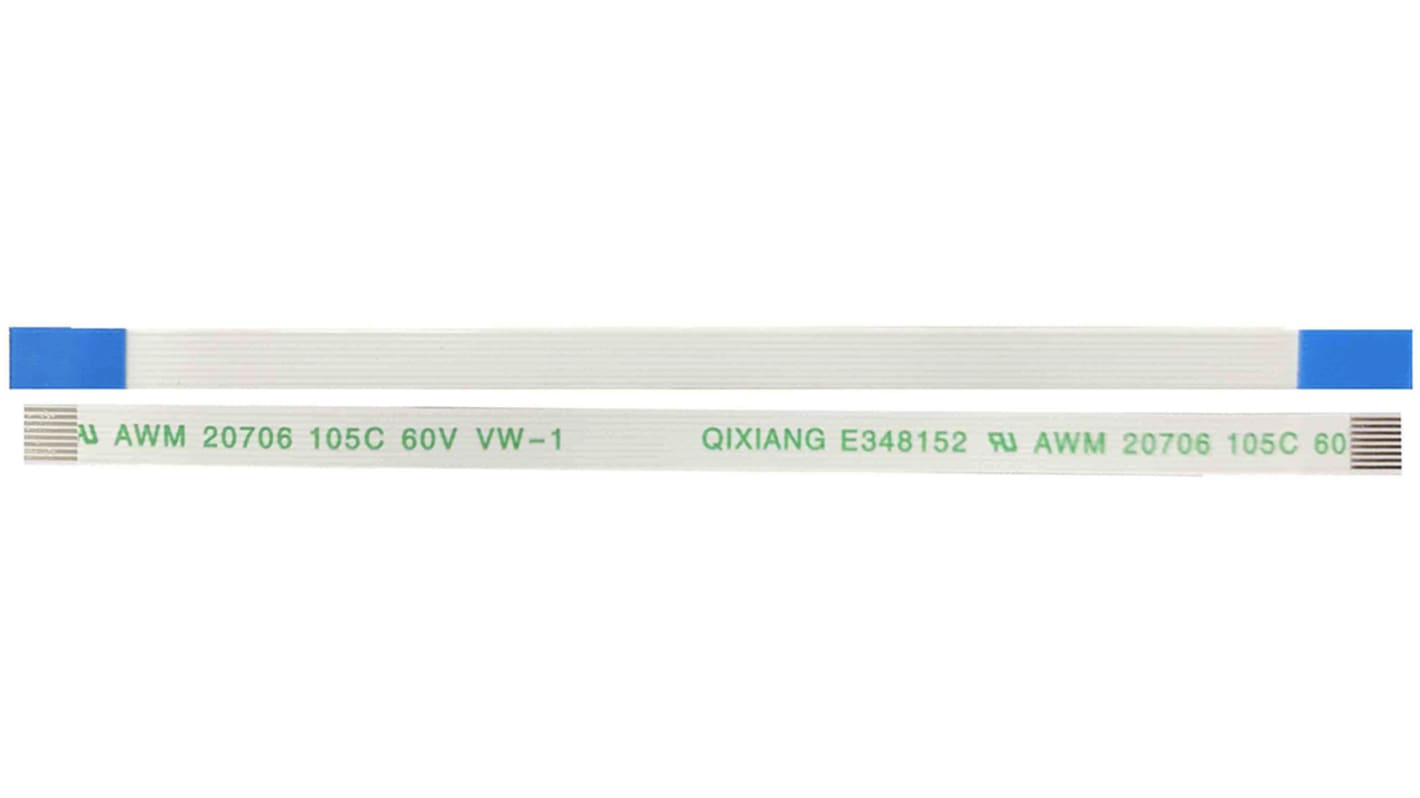 RS PRO FFC Ribbon Cable, 8-Way, 0.5mm Pitch, 100mm Length