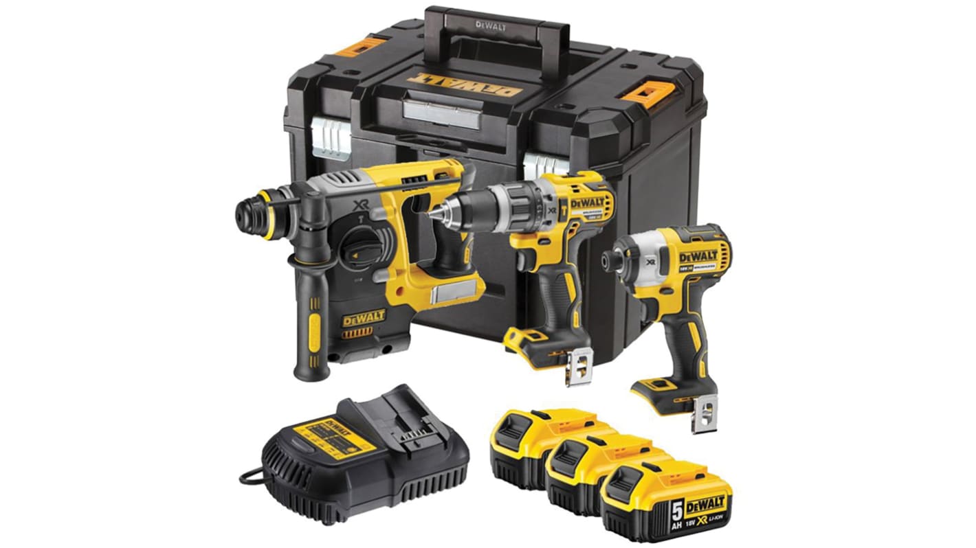 DeWALT DCK368P3T GB 18V Cordless Cordless Power Tool Kit RS