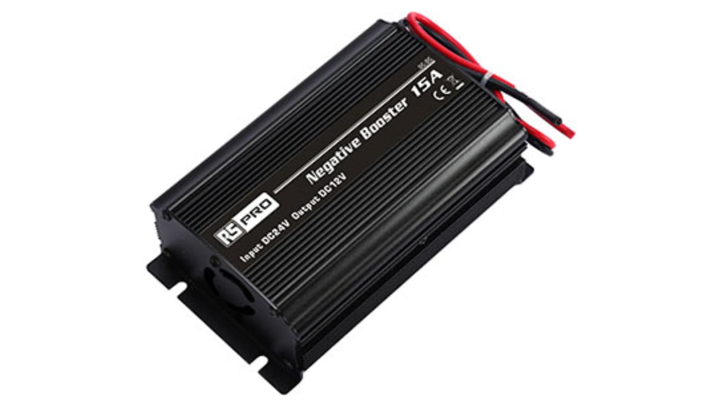 RS PRO DC-DC Converter, 12V dc/ 15A Output, 18 → 32 V dc Input, 180W, Chassis Mount, +50°C Max Temp -20°C Min