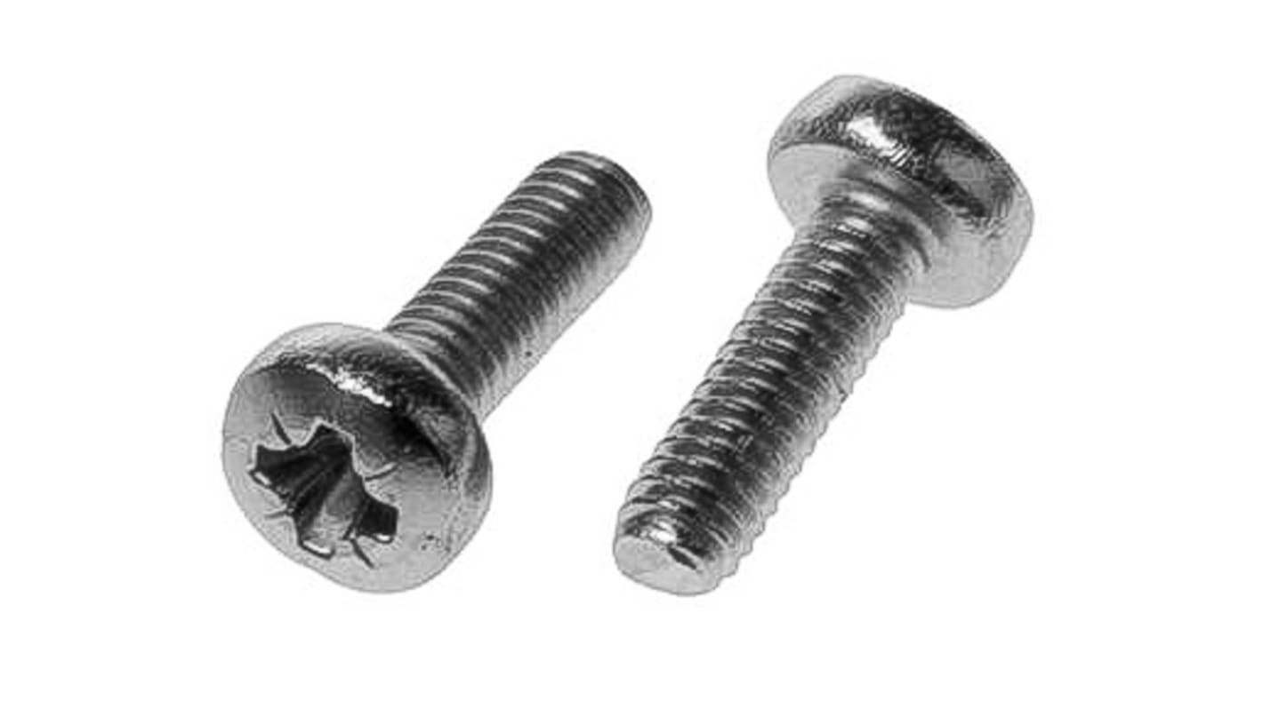 RS PRO Pozidriv Pan A2 304 Stainless Steel Machine Screws DIN 7985Z, M1.6x8.0mm