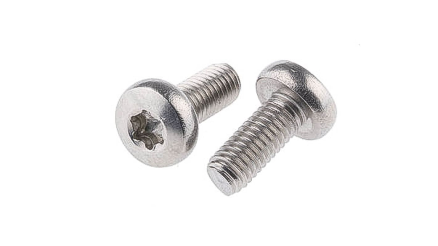 RS PRO Torx Pan A2 304 Stainless Steel Machine Screws ISO 14583, M1.6x12mm