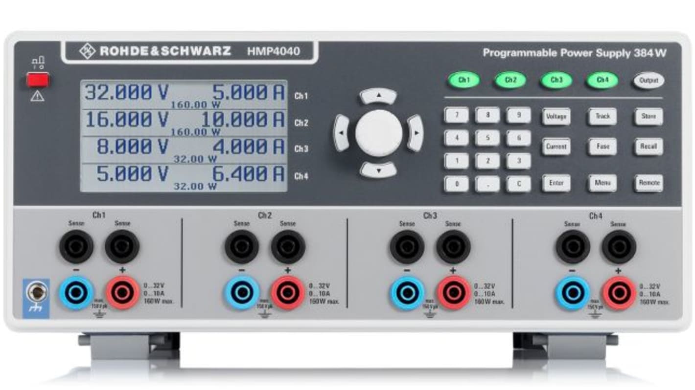 Rohde & Schwarz HMP Series Digital Bench Power Supply, 0 → 32V, 10A, 4-Output, 384W - UKAS Calibrated