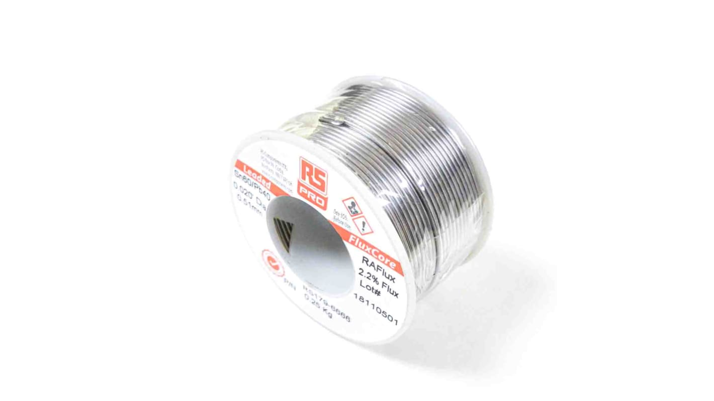 RS PRO Wire, 1.2mm Lead solder, 183°C Melting Point