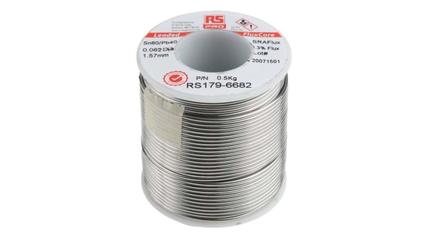 RS PRO Wire, 1.57mm Lead solder, 183°C Melting Point