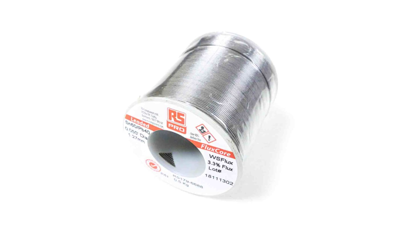 RS PRO Wire, 1mm Lead solder, 183°C Melting Point