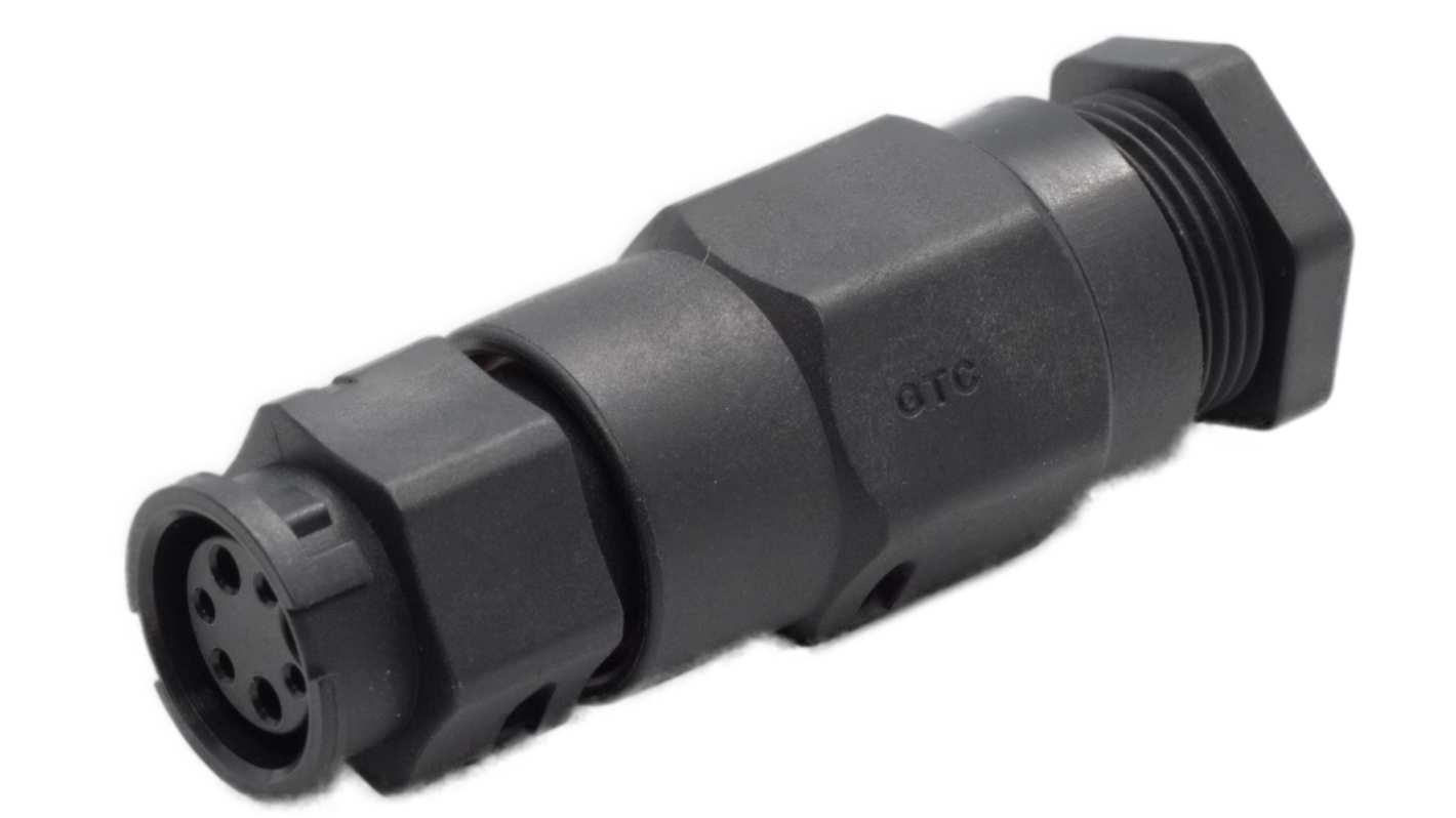 Conector híbrido de potencia y señal RS PRO hembra de 4 + 2 vías hembra, montaje aéreo, IP67