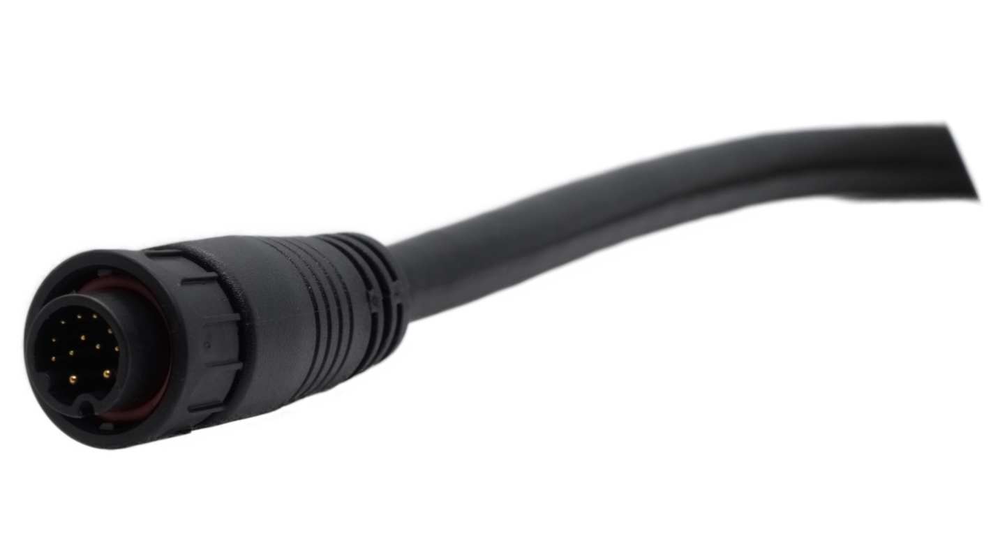 Conector híbrido de potencia y señal RS PRO macho de 2 + 10 vías macho, Cable, IP67