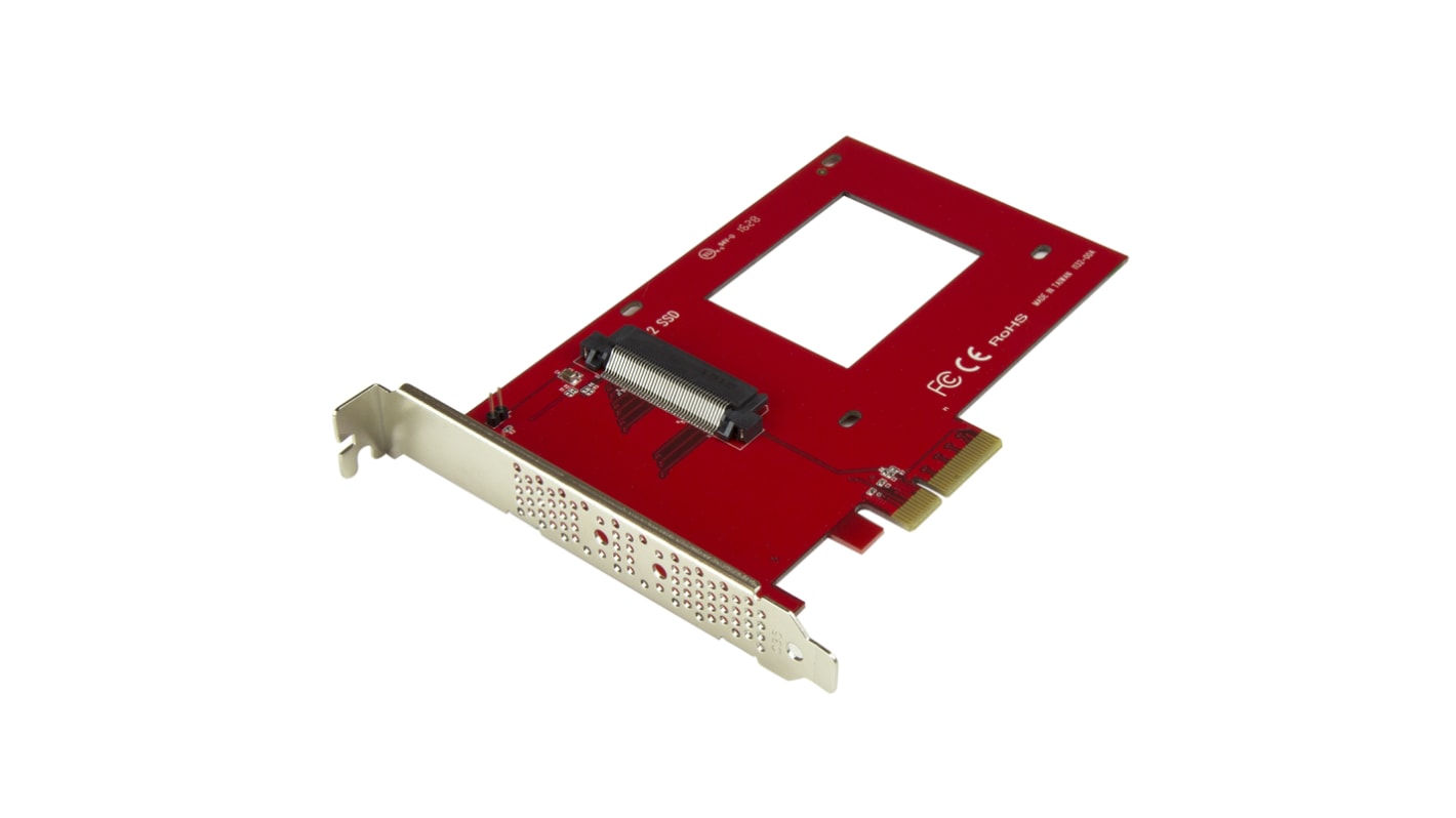 StarTech.com 硬盘适配器, U.2 转 PCIe 适配器, 支持2.5 in外形, 尺寸165 x 22 x 122mm, 支持1个驱动器