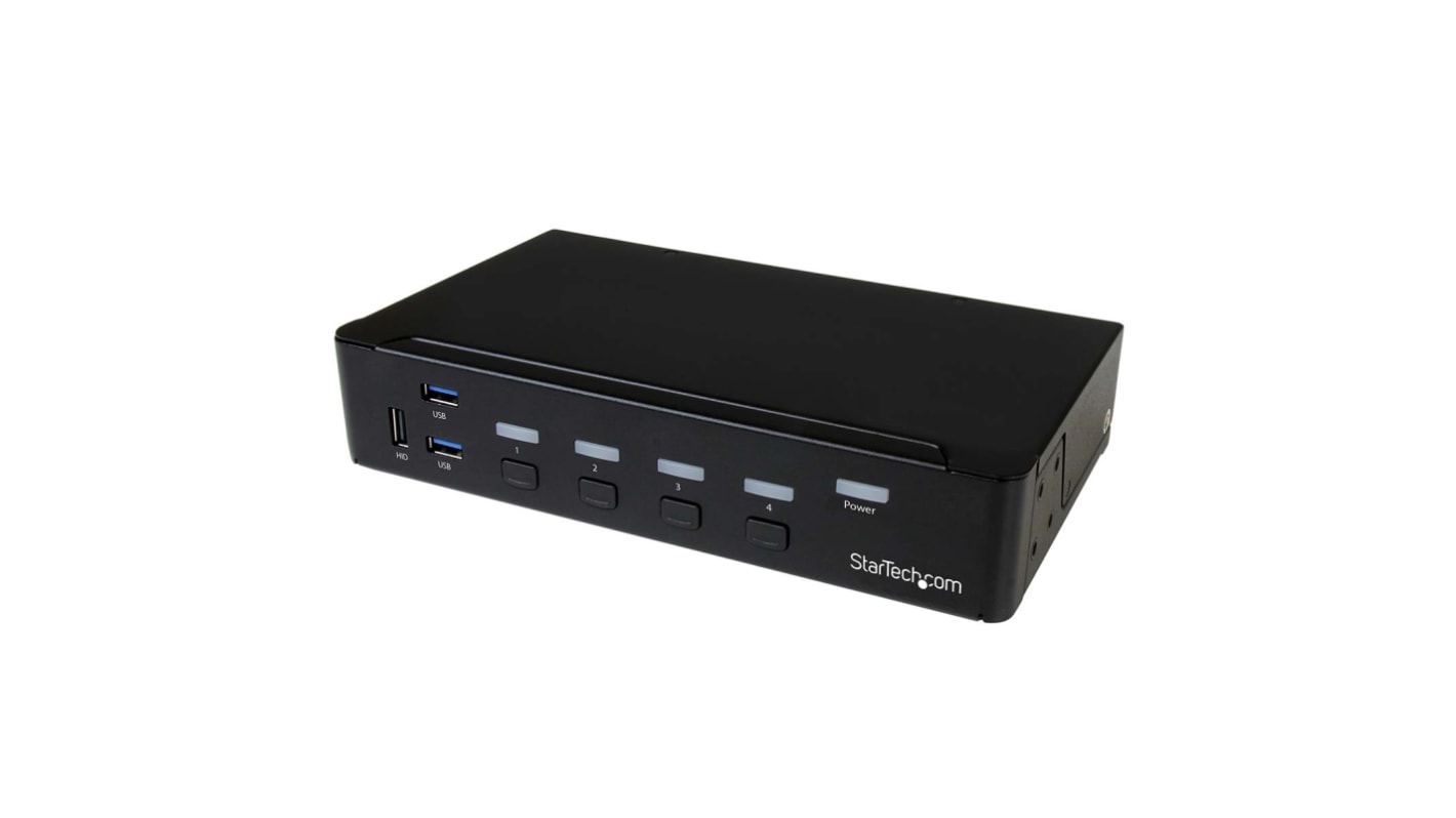 StarTech.com 4 Port USB DisplayPort KVM Switch, 3.5 mm Stereo 3840 x 2160 Maximum Resolution