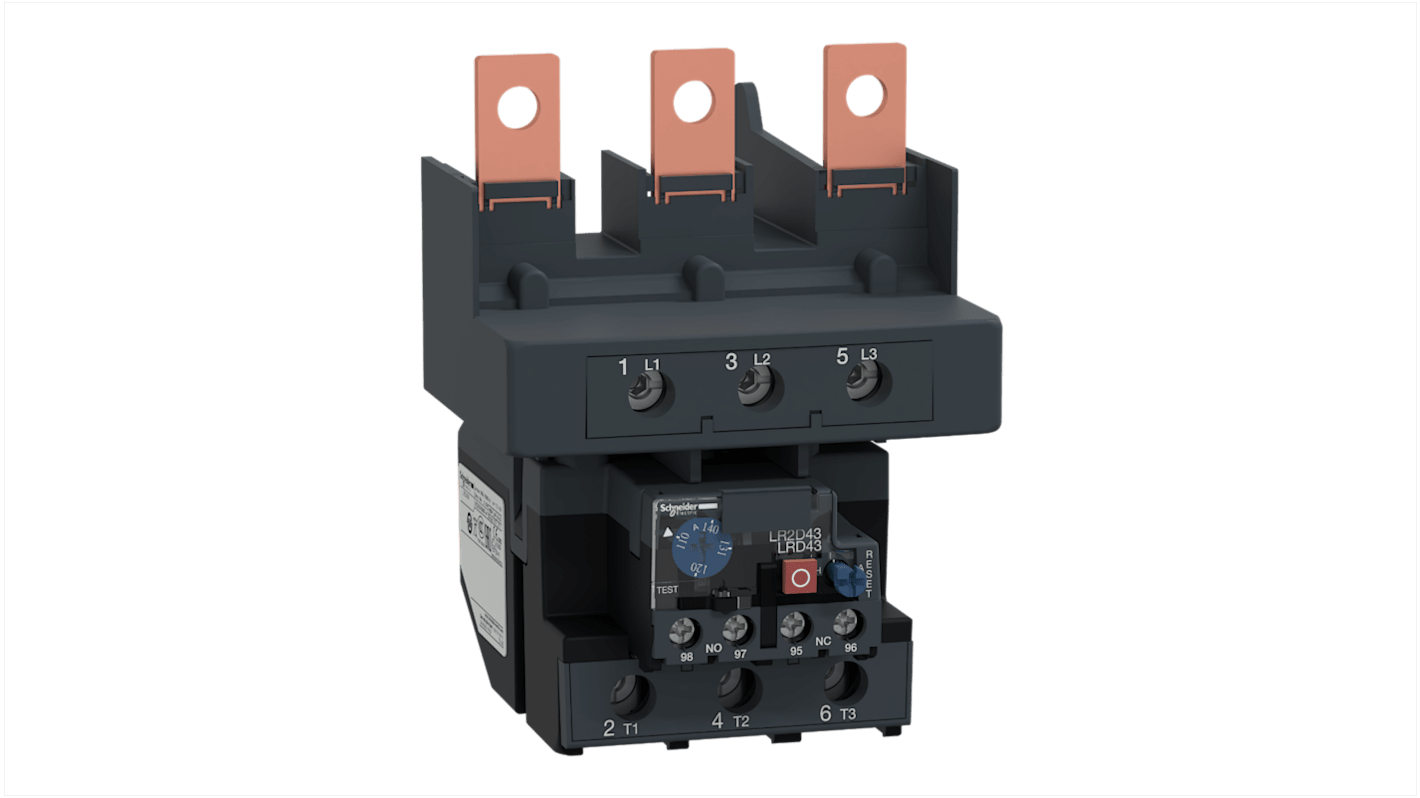 Schneider Electric 按钮复位热继电器, 690 V 交流电源, 触点140 A, 3P, LRD系列